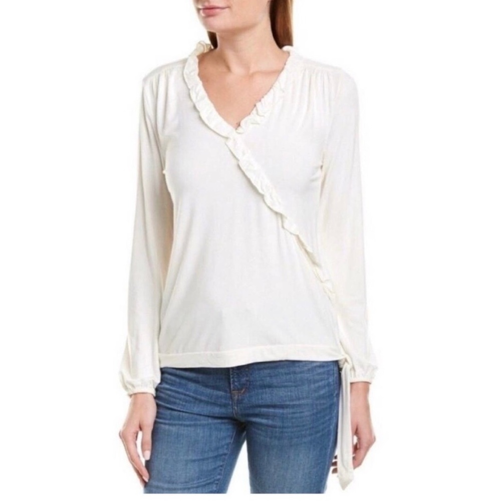 J. CREW Mercantile Cream V Neck TOP S NWT